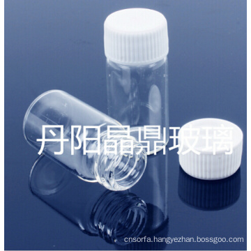 Tubular Clear Screwed Glass Vial with Cap
